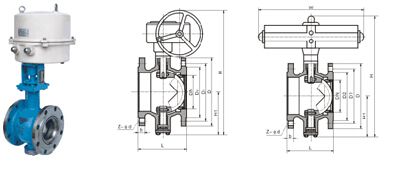 Qv347、Qv647、Qv947 V型調(diào)節(jié)球閥結(jié)構(gòu)圖