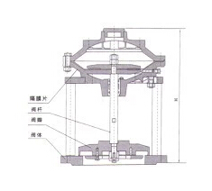 JM742X隔膜式池底排泥閥結構圖